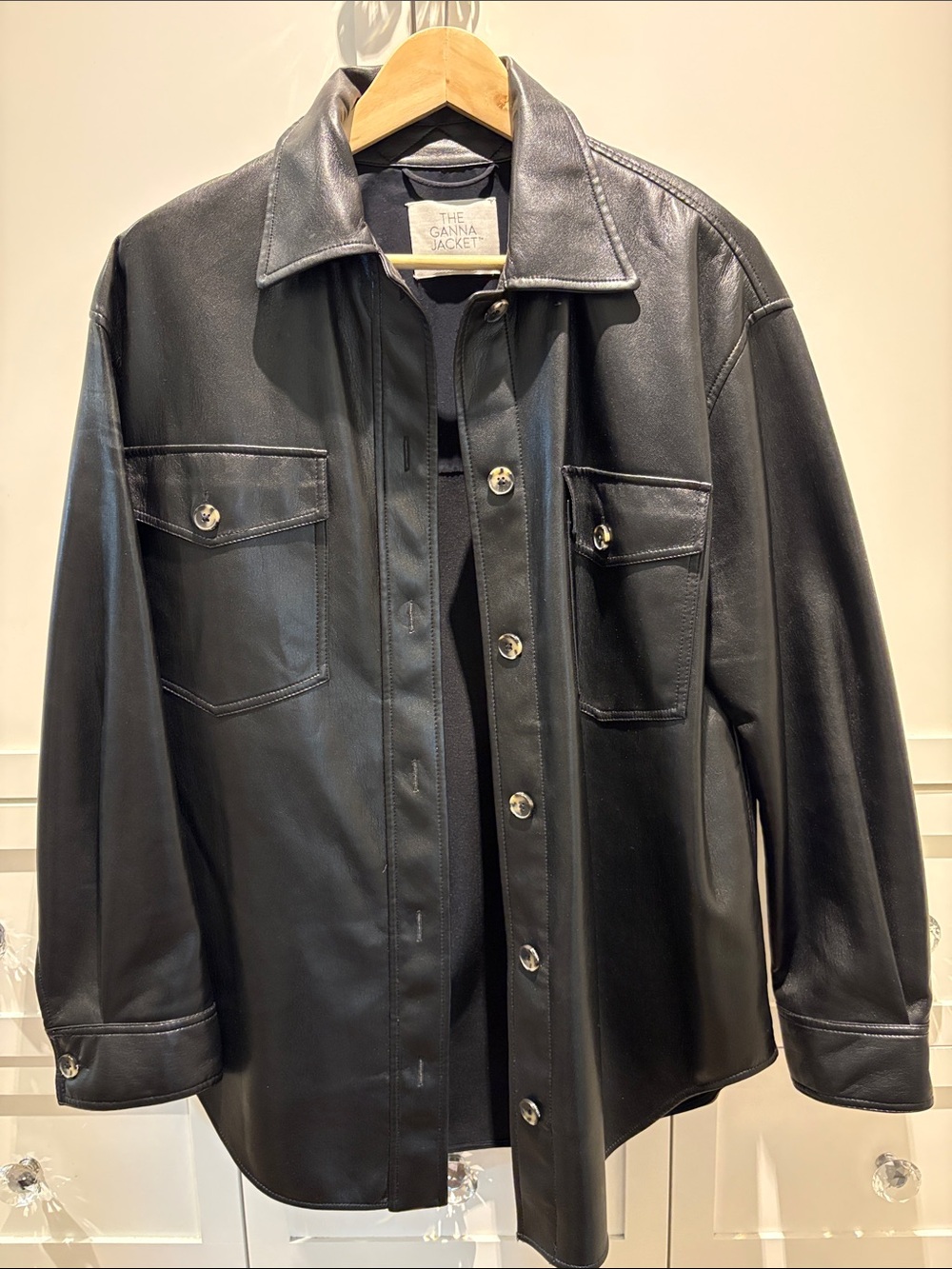 Wilfred Pleather Shirt Jacket